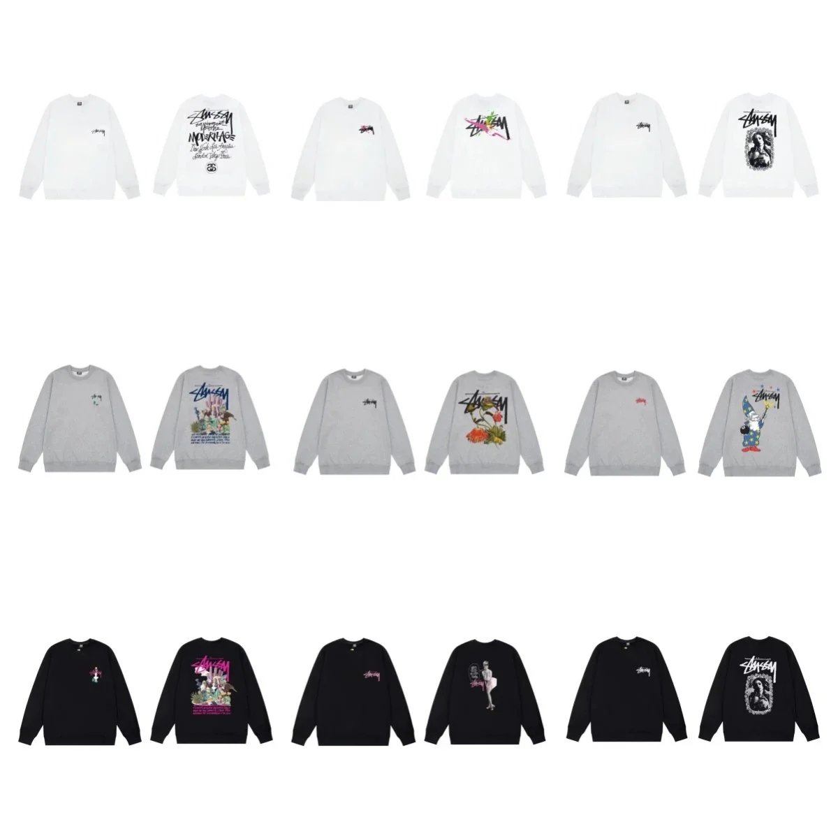 stussy crew neck sweatshirt