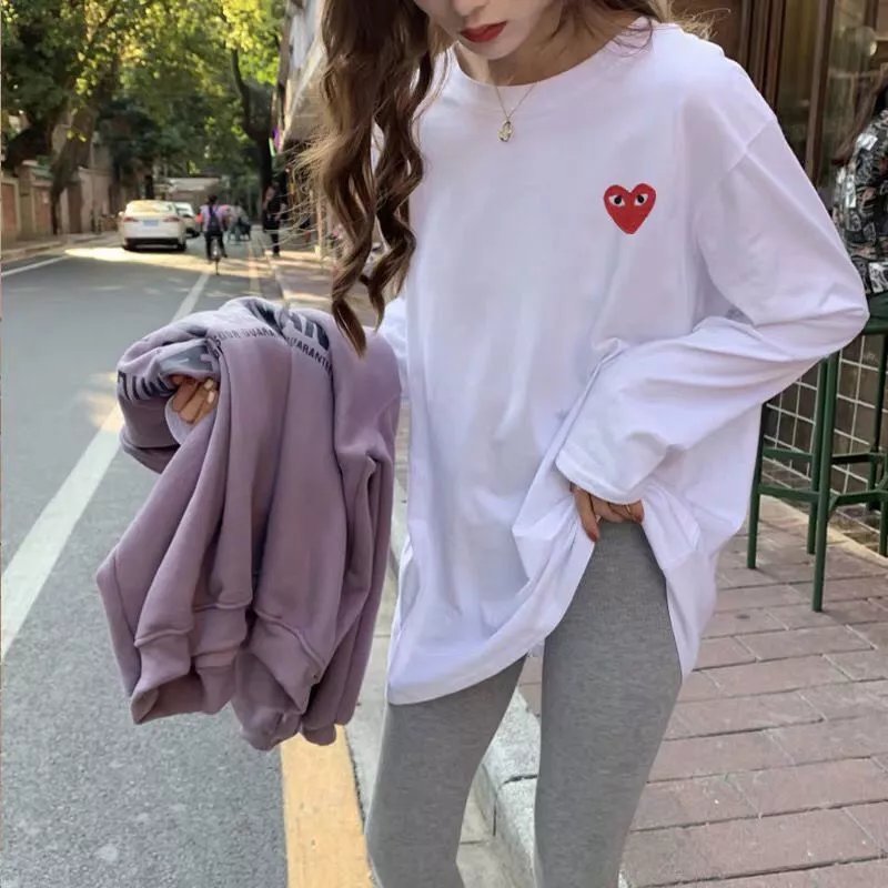 Heart long-sleeved sweatshirt